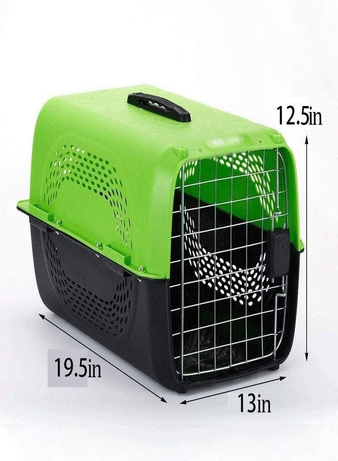 Pups&Pets Pet Travel Carrier Dog Cat Rabbit Basket Plastic Handle Hinged Door Folding Collapsible Transport Box Crate Cage Size 19.5 x 13 x 12.5 Inch for Puppy Cats (1 Pcs Pack) - Image 2